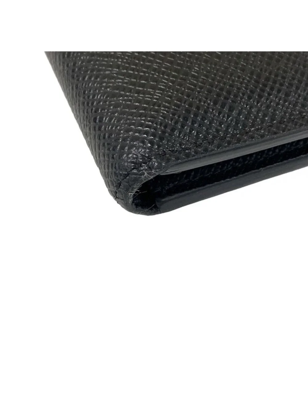 Louis Vuitton Wallet Taiga Portefeuille Calf Black Leather Cowhide